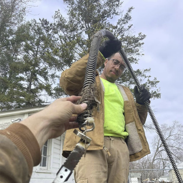 Video camera sewer inspection